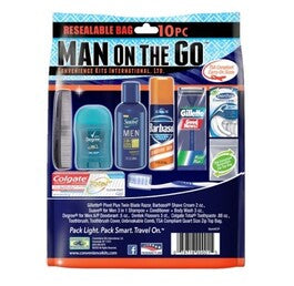 men's 10pc travel bag Convenience Kits International 01C Travel Kit Men s Medium